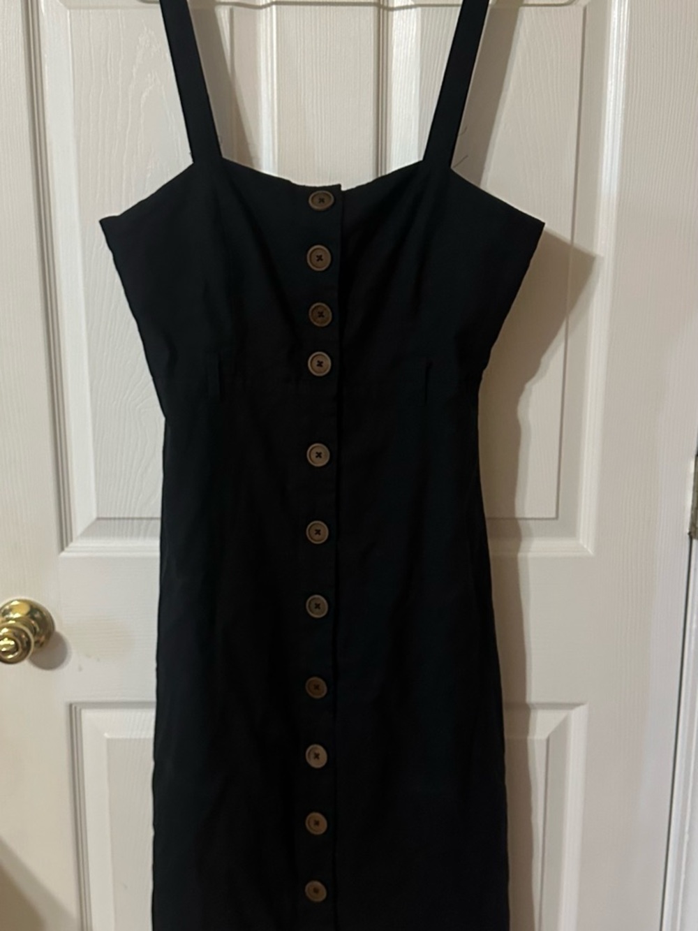 Altar'd State Black Button-Front Midi Dress
